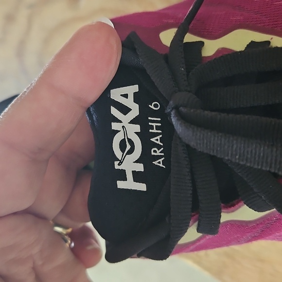 Hoka Women's Fuchsia and Black Athletic Shoes - Picture 4 of 4